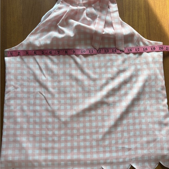 Maison Jules Pink Gingham Halter Blouse - Picture 4 of 8
